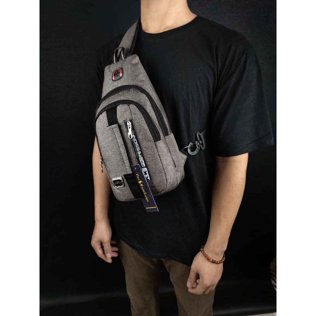 Slingbag Polo Amstar Bahan Denim Tas selempang kekinian Keren Harga Murah Dijaminn Real Picture