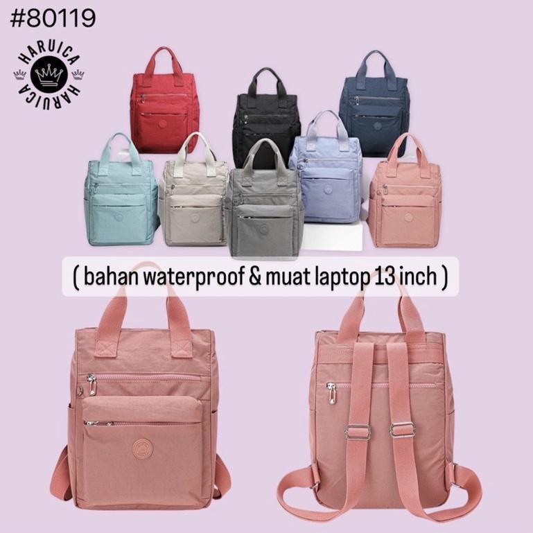 HARUICA BAG 80119 ( tas ransel ) - Tas Laptop Sekolah Kuliah - Tas Backpack Original Import "SAB.23J