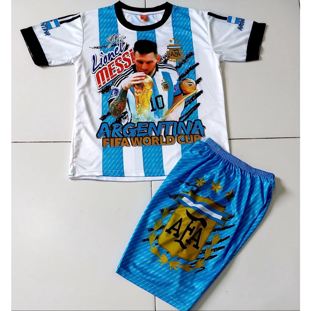 SANDISEAN | BAJU ARGENTINA ANAK LAKI LAKI | BAJU MESSI ANAK LAKI LAKI | BAJU MESSI ARGENTINA ANK LAK