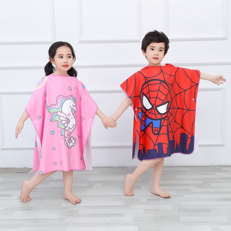 IMPOR HANDUK BERENANG ANAK ANTI ANGIN ANTI MALU MOTIF LUCU BAHAN TEBAL KOLAM RENANG BAJU RENANG