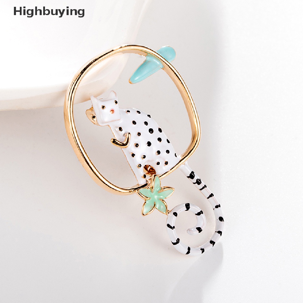 Hbid Fashion Enamel Kartun Setg Kucing Bros Pin Tas Perhiasan Dekorasi Hiasan Hadiah Glory