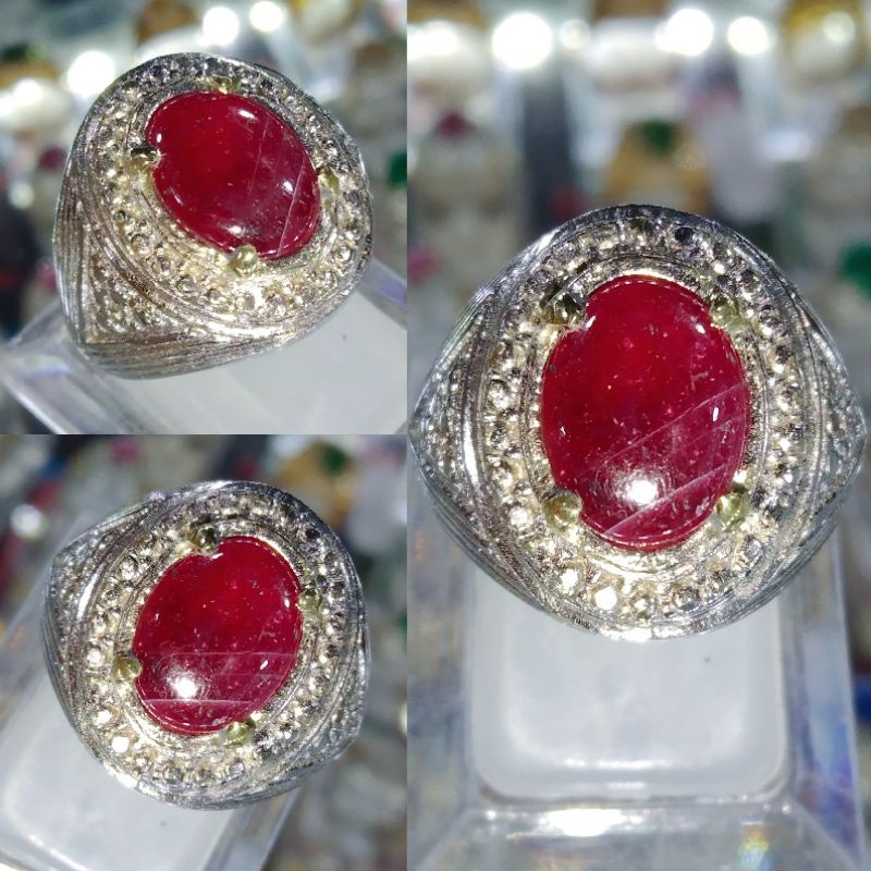 CINCIN BATU RUBY / MERAH DELIMA ASLI 100% NATURAL ORIGINAL KUALITAS SUPER ISTIMEWA