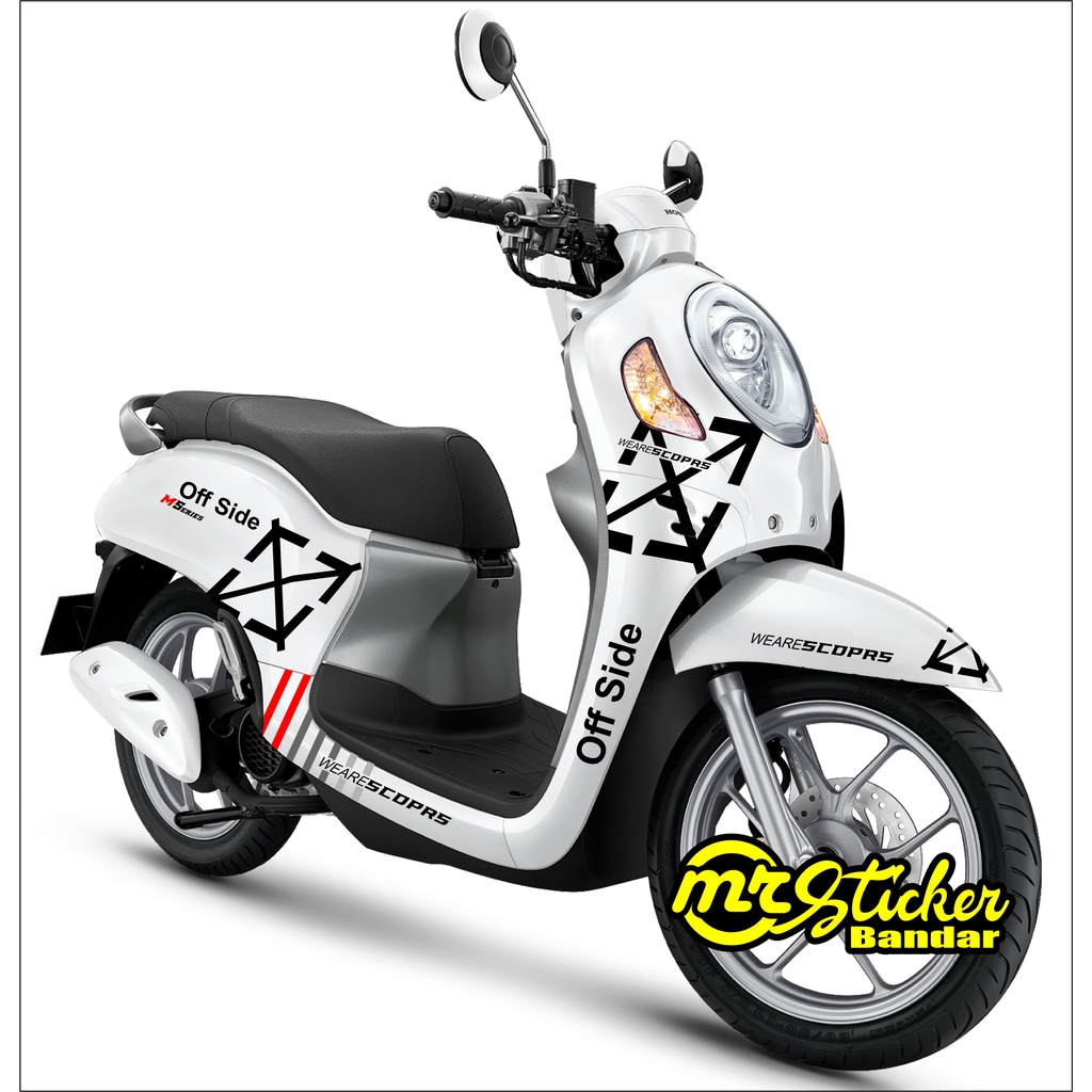 Decal scoopy full body Full Blok Decal Scopy Dekal New Fi 2021 prestige off side putih