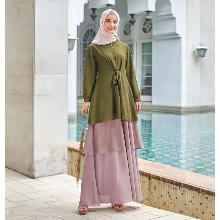 Eliza Dress Olive by Corliss Cloth / New bukan Preloved Corliss Cloth Abinaya Mezzaluna Zytadelia Ra