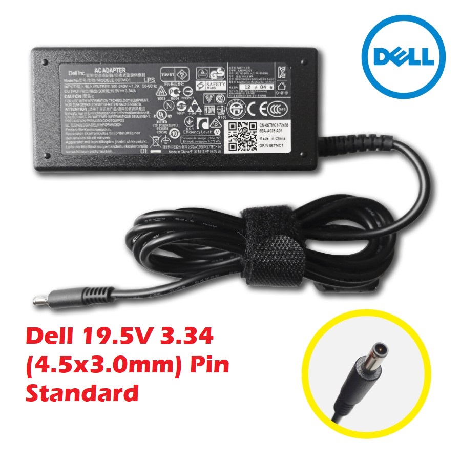ORIGINAL ADAPTOR DELL 19.5V 3.34A PIN (4.5x3.0mm) VOSTRO 5460 5460D 5470 V5460 5439 5470D 5480 5480D 5560