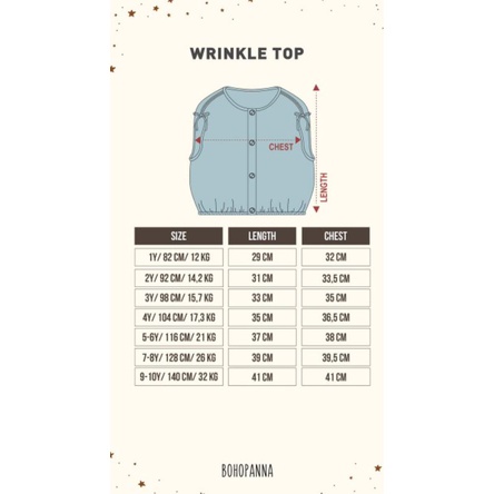 Bohopanna Wrinkle Top 1th s/d 8th - Atasan Boho Baby