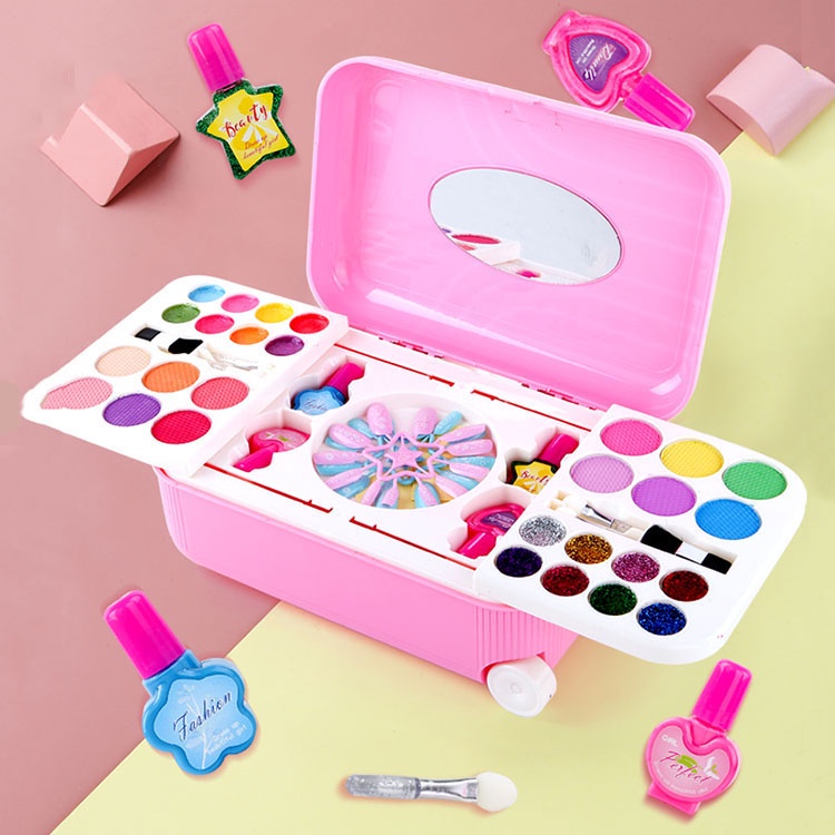 Mainan MakeUp Anak Perempuan Aman Di Kulit | Nail Art Koper | Make Up Set Anak Anak | Kado Ulang Tahun Anak Perempuan | Mainan Terbaru 2022