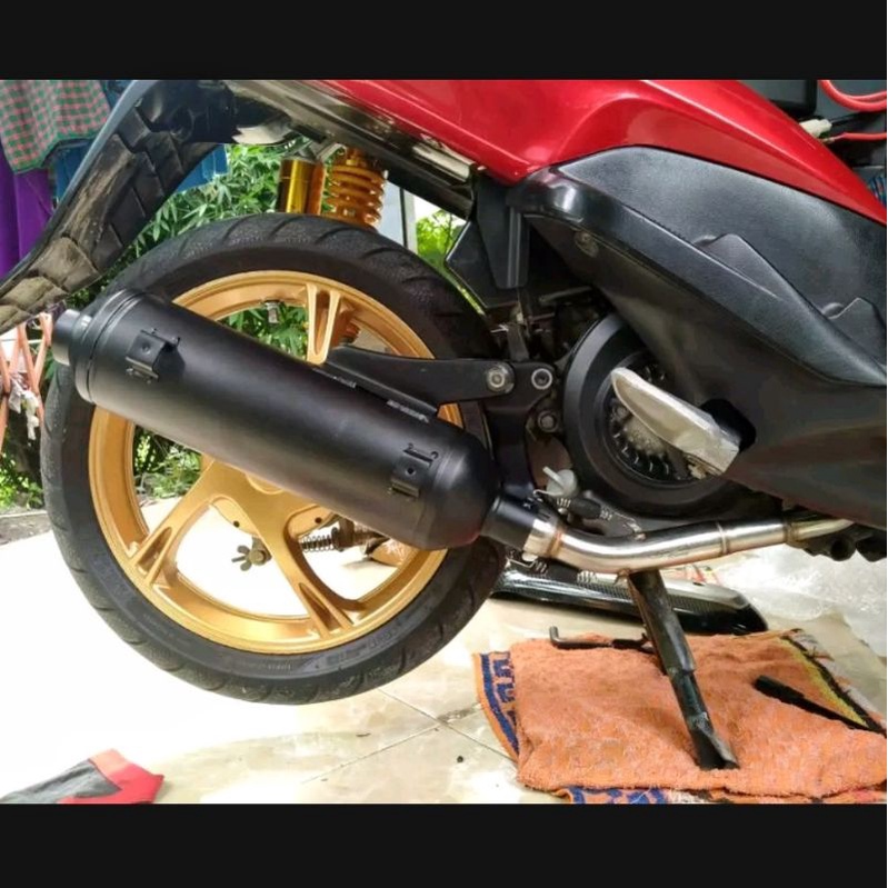 Knalpot CLD Standar Racing Type C1, Yamaha Mio Sporty Smile, Mio Soul, Fino Karbu inlet 38