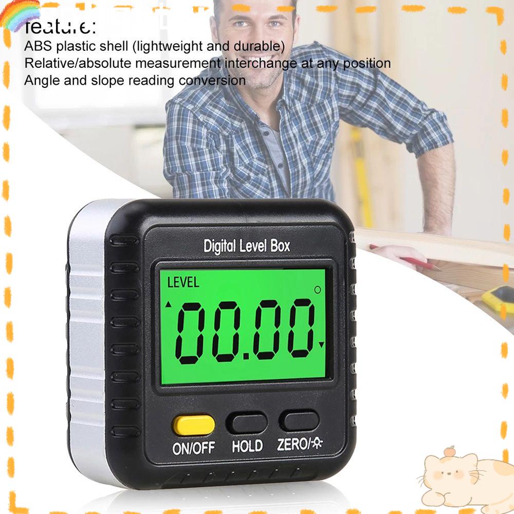 Solighter Digital Level Box Angle Finder Mini LCD Backlight Pengukur Kadar Goniometer Elektron