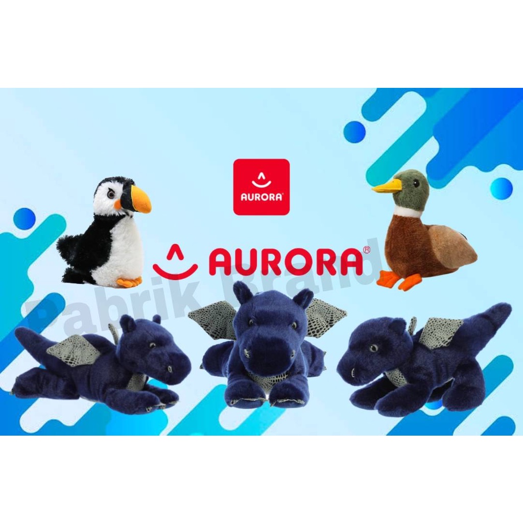 pabrik branded aurora world collection Small Plush Stuffed Animal penguin dragon duck pinguin naga b