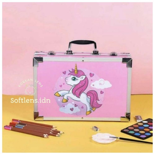 

Terlaris ✨ -Crayon set 145 Alat Tulis Anak Koper Gambar Lukis Koper Box - PONY BLUE 145- 2.1.23