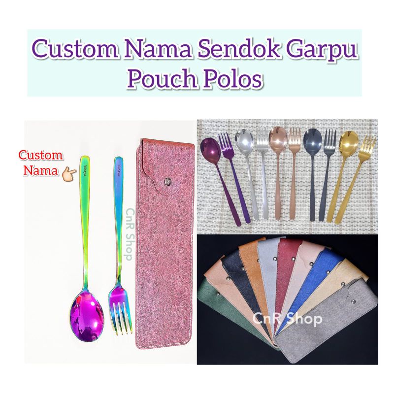 sendok korea garpu Nama custom paket