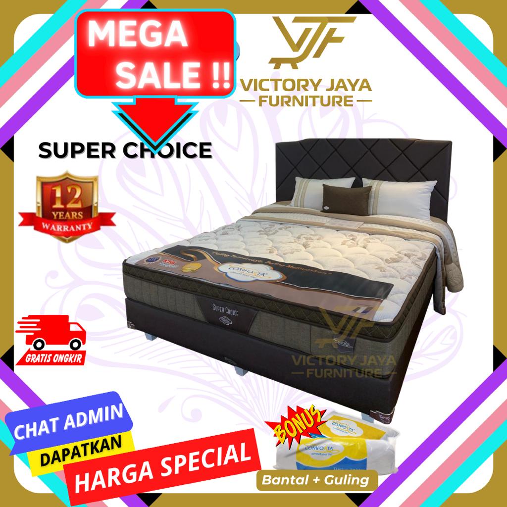 Kasur Spring Bed Comforta New Super Choice (Full Set) Uk 180x200