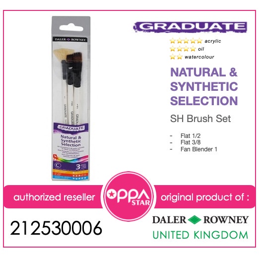 

Kuas Lukis Set High Quality Daler Rowney Graduate Brush SH 212530006