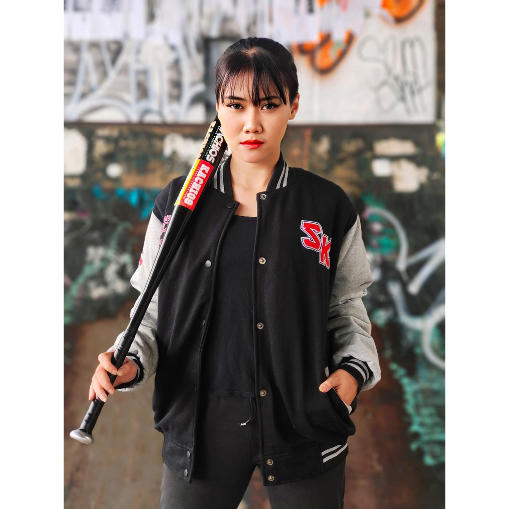 Jaket Baseball Varsity Wanita Kualitas Premium