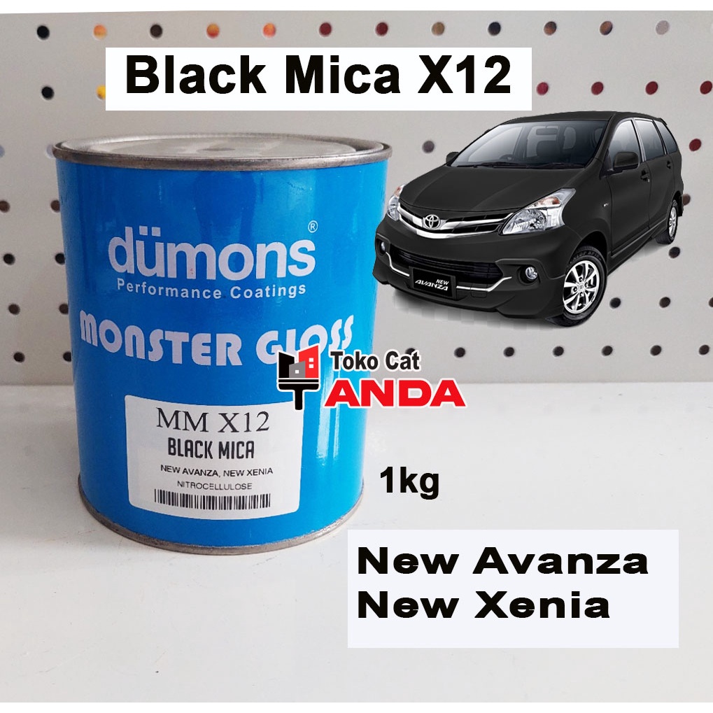 Cat Black Mica X12 Dumons / Black New Avanza / New Xenia - Cat duca hitam metalik