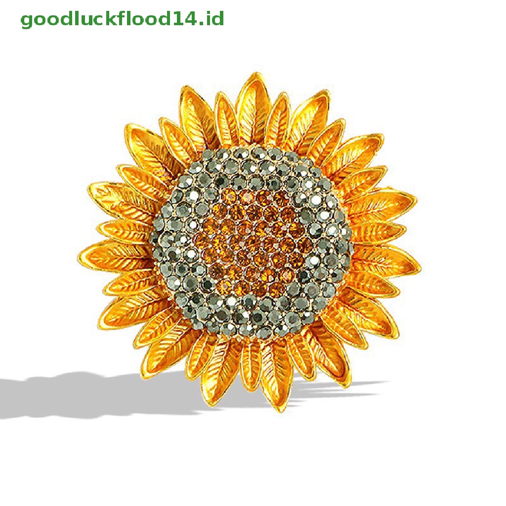 [GOOGFOUR] Vintage Collecg Beauty Flower From Sunflower Bros Untuk Wanita Gadis Pesta Pernikahan Bros Pin Hadiah [TOP]