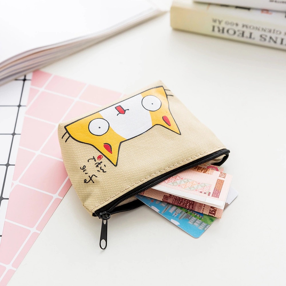 ⭐️𝐈𝐇𝐒 𝟕𝟓𝟎 𝐋𝐚𝐦𝐩𝐮𝐧𝐠⭐️Dompet Koin Wanita Motif Kucing Pouch Mini Lovely Cat Coin Purse