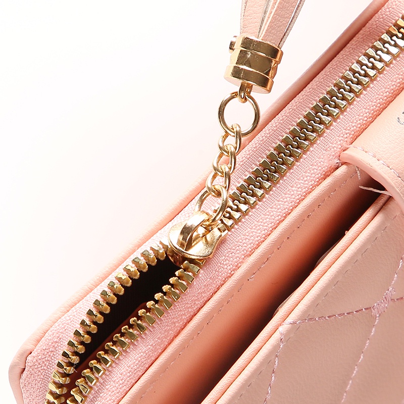 COD Dompet Panjang Wanita Zipper Resleting Dompet Panjang Kasual Wanita Dompet Kekinian Dompet Korean Style Wanita Dompet Cewek Azgalery D87