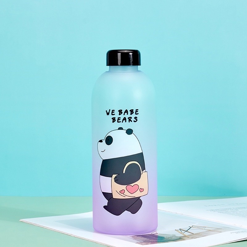 Botol Minum 1000ml Motif We Babe Bears Dengan Sedotan Anti Bocor Promo Sen