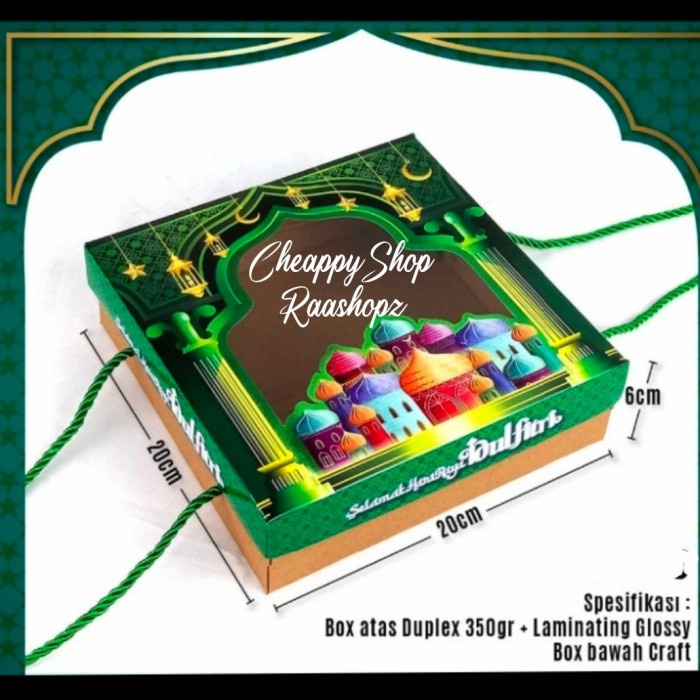 

Dus Box Lebaran Hampers 20x20 x6cm Box Lebaran Bolu Brownies Lapis Legit Lebaran