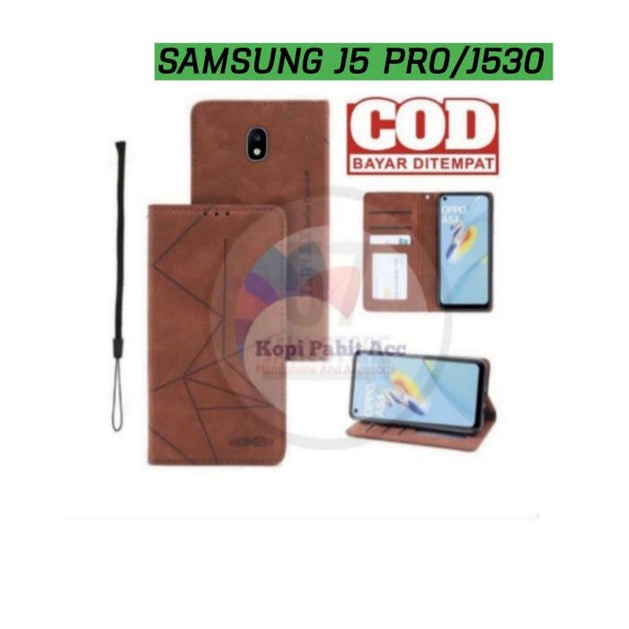 Case Samsung J5 pro J530 Flip Cover Wallet Leather Case Dompet Magnet