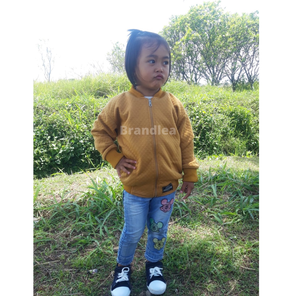 Comfy Jacket Anak Usia 4-10 Tahun / Jaket Bomber Anak Polos Premium Knitt