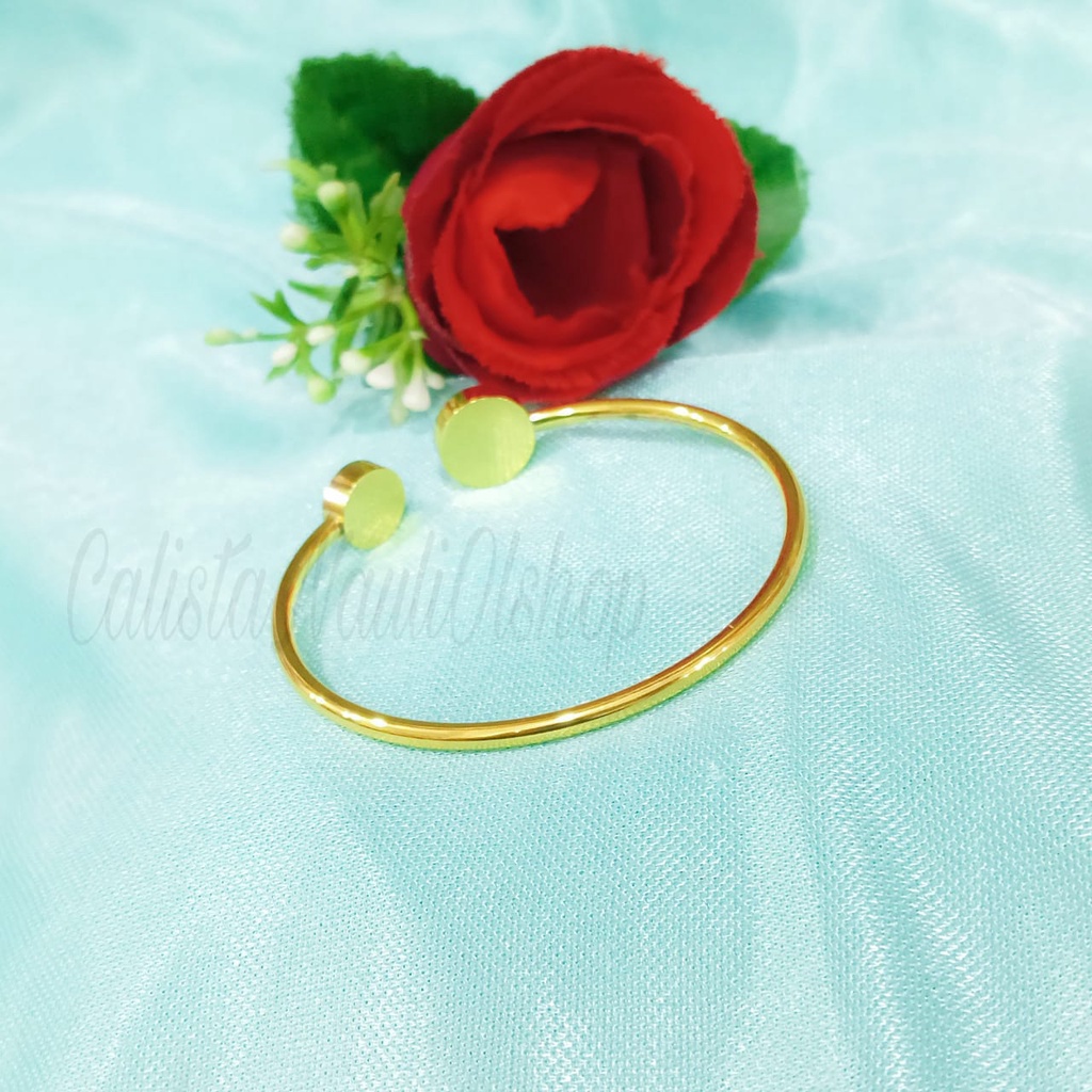 GELANG TITANIUM KSHTN MCI PERMATA PERHIASAN EMAS KOREA ANTI KARAT DAN ANTI LUNTUR