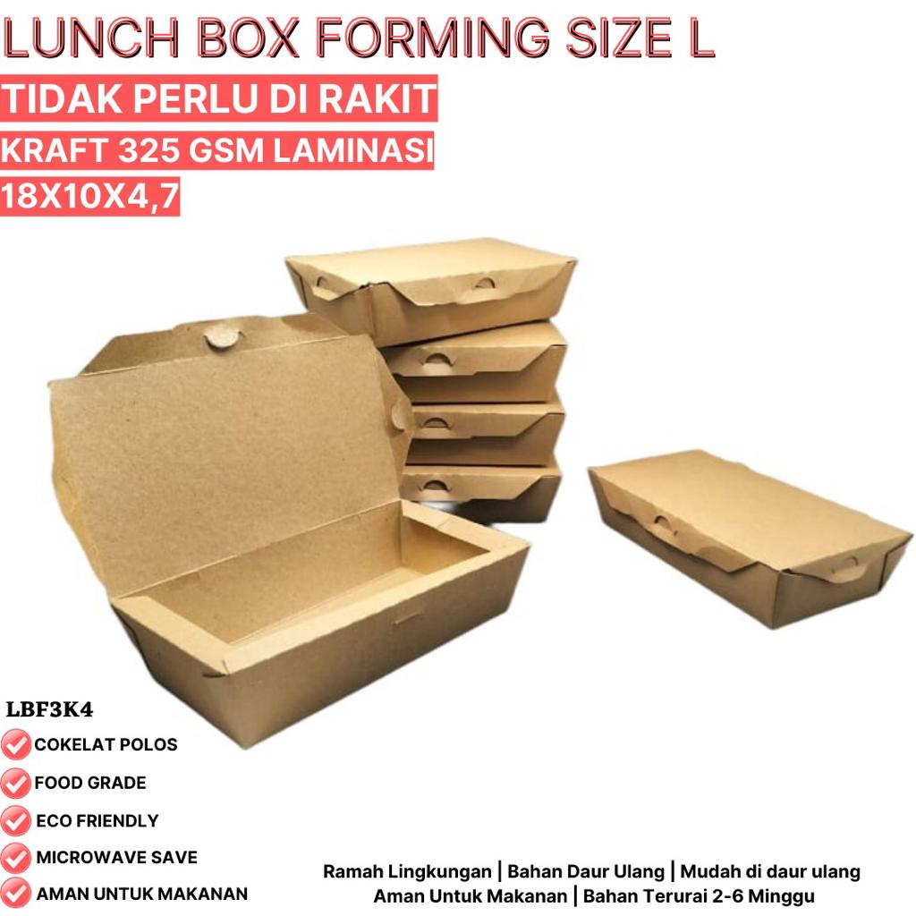 Lunch Box Large Sudah Terbentuk Tidak Perlu Rakit (LBF3K4-Laminasi)