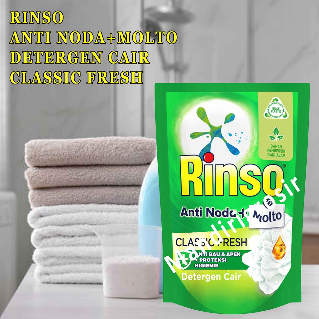 Deterjen Rinso Cair 750ml* Deterjen Cair Anti Noda* Molto Cair