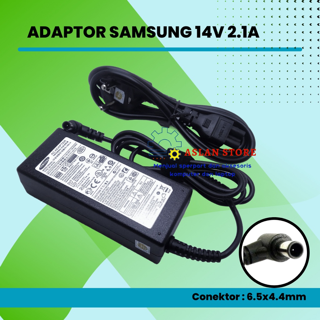 Adaptor Samsung LCD LED TV Monitor Samsung 14V 2.1A Plus kabel power