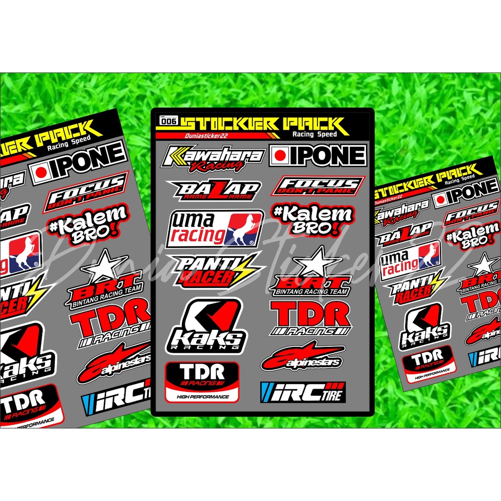 Stiker Racing 1 pack /Sticker sponsor racing / sticker Sponsor-DuniaSticker06