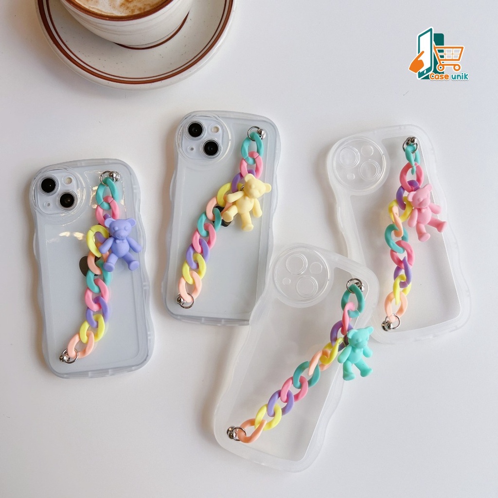 GC01 SOFTCASE GELOMBANG WAVE CLEAR RANTAI FOR REALME C1 C2 5 5I C3 9 9I 10 C11 C12 C25 C15 C20 C21 C21Y C25Y C30 NARZO 50I 50A PRIME C31 C33 C35 CS5214