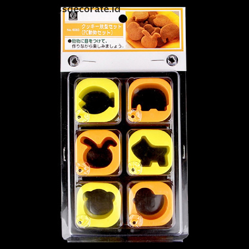 [Birth] 6pcs/set Cookie Cutter Kue Decorag Fondant Alat Pemotong Alat Baking DIY Cetakan [ID]