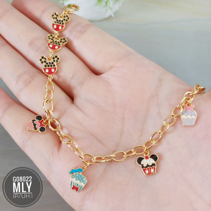 Gelang Meilyn rantai Mickey Cupcake G08022