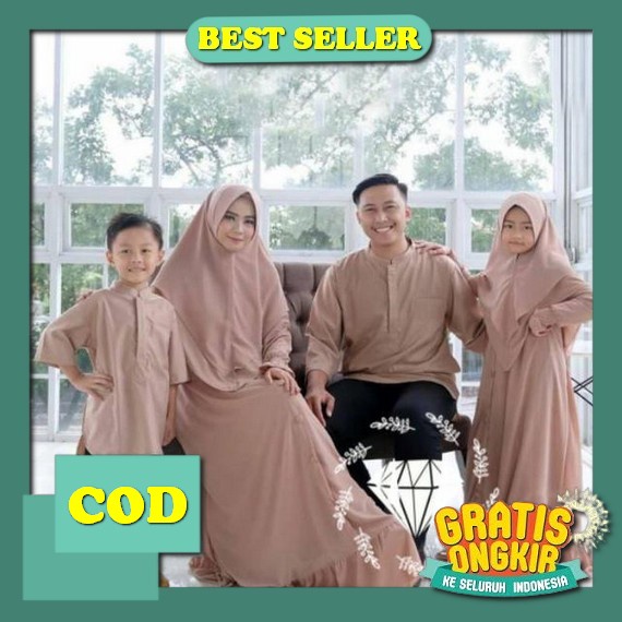 Baju Sarimbit Keluarga Muslim, Couple Gamis Lebaran 2023, Gamis Couple Ibu Baju Couple Pasangan Keki