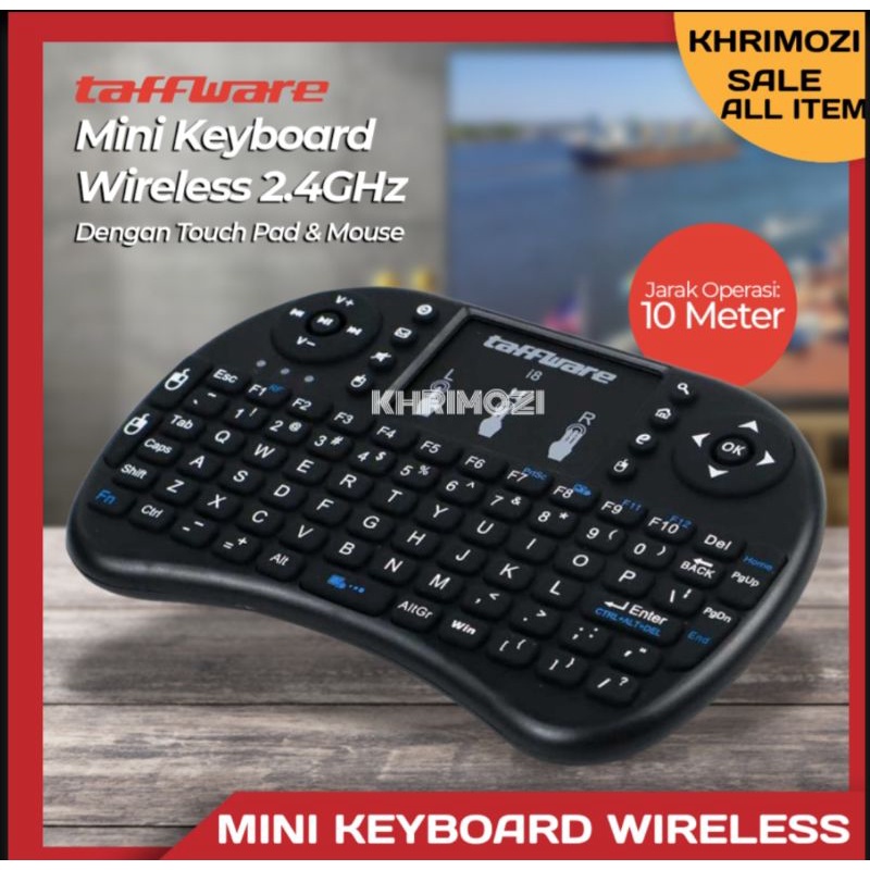 Mini keyboard wireless 24 Ghz dgn Touchpad dan Mouse