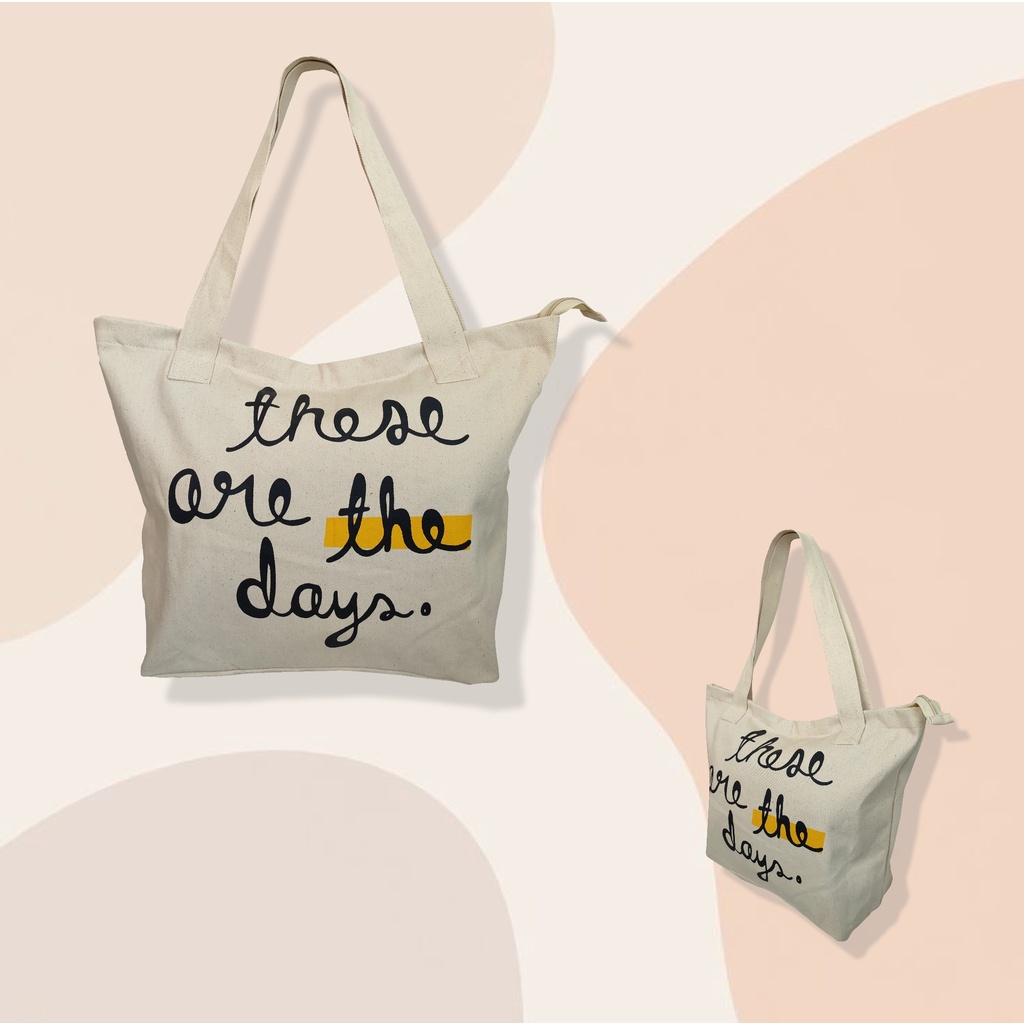 Tote Bag Kanvas Wanita dengan Resleting - Desain Aesthetic 'Berly' dengan Kapasitas Besar yang Stylish