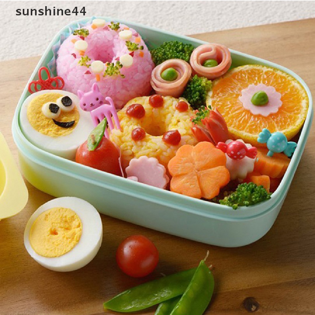 Sunshine 2Pcs Cetakan Donat Sushi &amp; Onigiri Rice Ball Mold Bento Diy Set Bento Dapur.