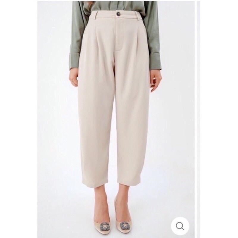 Preloved Yuna Pants Light Beige Size M - Benang Jarum Buttonscraves