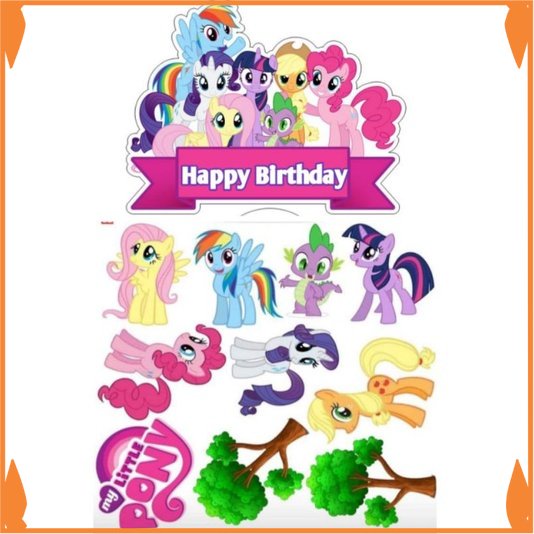 Ready Topper cake karakter kuda poni  my little pony Toko_Arsha
