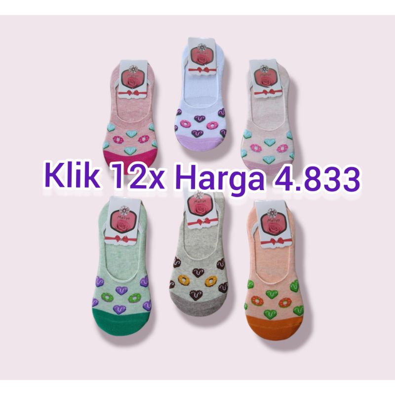 Kaos Kaki Balet / Kaos Kaki Pendek / Kaos Kaki Slop Motif Korea [BALET KOREA ECER]