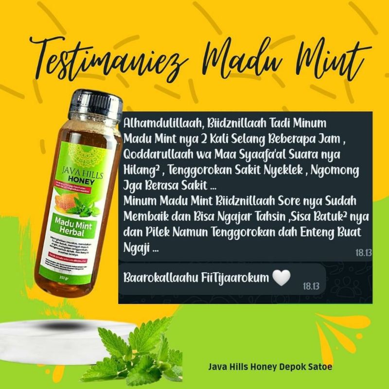 

Madu Herbal Mint Javahills