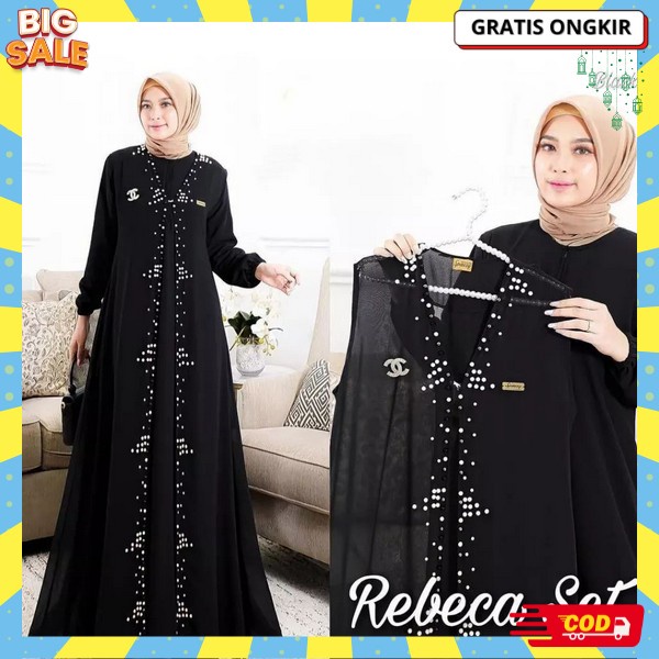 Gamis Pesta Busana Muslimah Baju Ghamis Taura Jumbo Maxy Wanita Perempuan Dewasa Mewah Midi Dress Sy