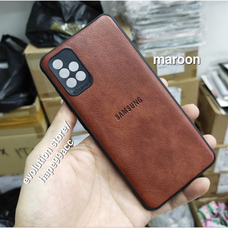 Samsung A51 soft case leather kulit cover slim
