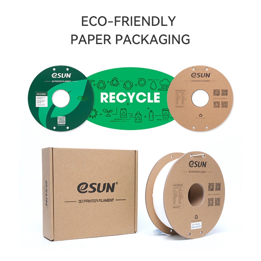 eSUN PLA Plus 3D Filament Bio Degradable Paper Spool High Strength