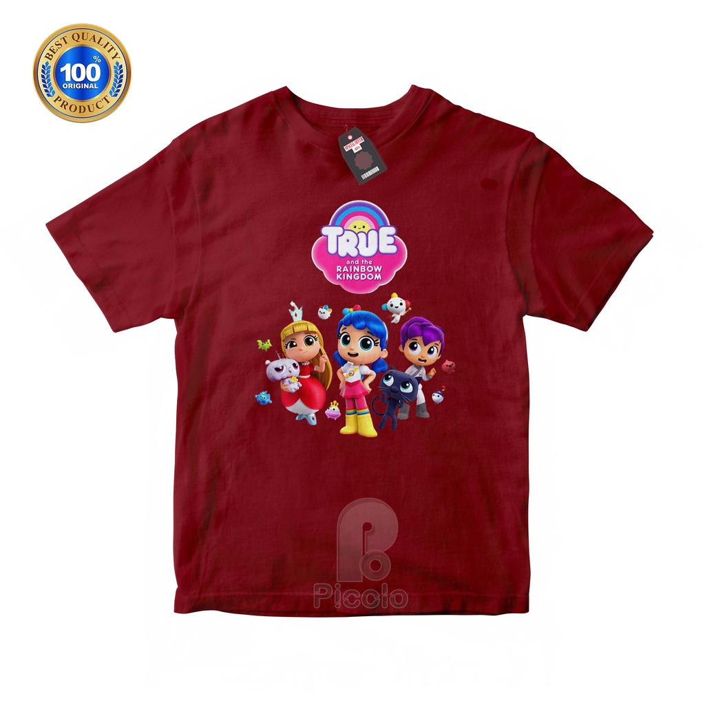 (FREE NAMA) BAJU KAOS ATASAN ANAK MOTIF TRUE AND THE RAINBOW KINGDOM Bahan COTTUN