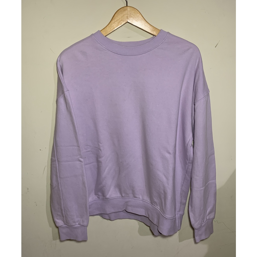 Be continue basic polos ungu Crewneck size M fit L - second