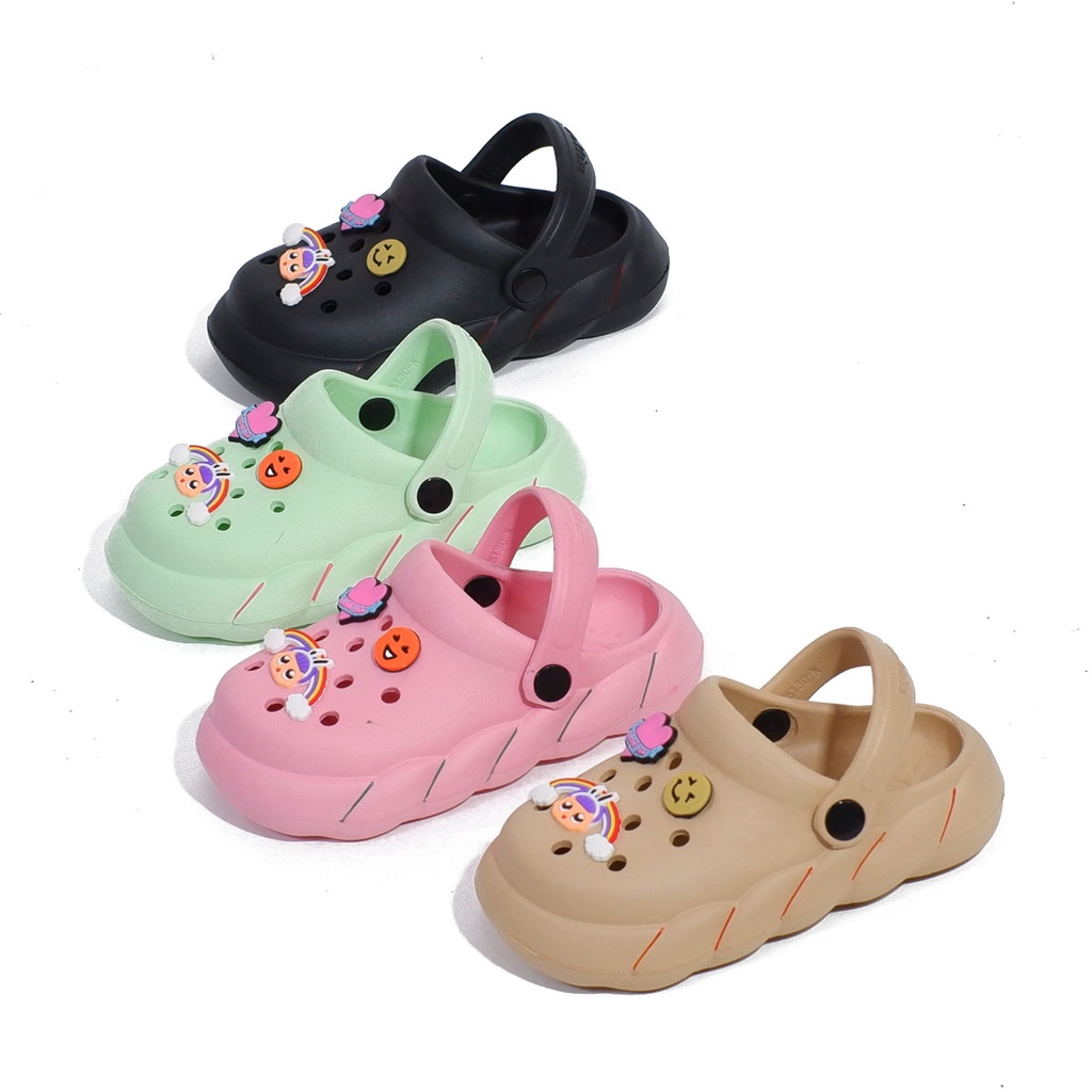 Sandal baim anak-anak sendal import anak cewek model slop tali let belakang collin 6130 5M 18-23