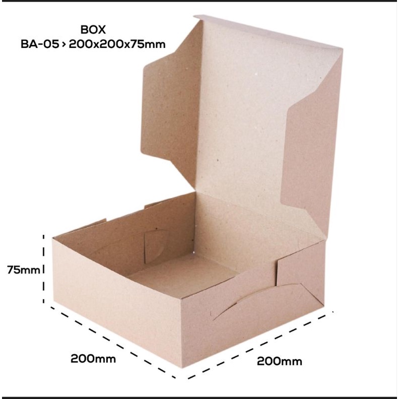 Paper lunch box laminasi 325gr ukuran 20cm x 20cm x 7,5cn